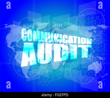 Management concept: communication audit words on digital screen Stock Photo