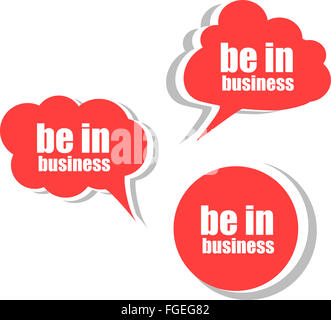 be in business. Set of stickers, labels, tags. Business banners, Template for infographics Stock Photo