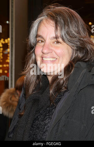 Opening night of Noises Off at the American Airlines Theatre - Arrivals.  Featuring: Pam MacKinnon Where: New York, New York, United States When: 14 Jan 2016 Stock Photo