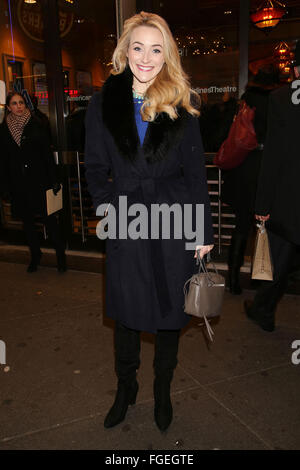 Opening night of Noises Off at the American Airlines Theatre - Arrivals.  Featuring: Betsy Wolfe Where: New York, New York, United States When: 14 Jan 2016 Stock Photo