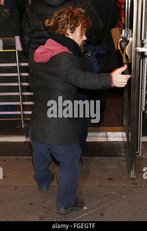 Opening night of Noises Off at the American Airlines Theatre - Arrivals.  Featuring: Peter Dinklage Where: New York, New York, United States When: 14 Jan 2016 Stock Photo