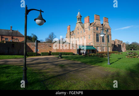 A beautiful blue sky at Rufford Abbey Country Park, near Ollerton in Nottinghamshire England UK Stock Photo