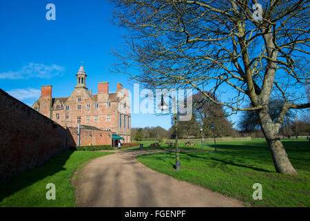 A beautiful blue sky at Rufford Abbey Country Park, near Ollerton in Nottinghamshire England UK Stock Photo