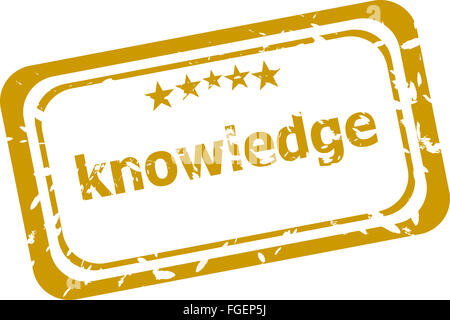 KNOWLEDGE red Rubber Stamps over a white background. Stock Photo