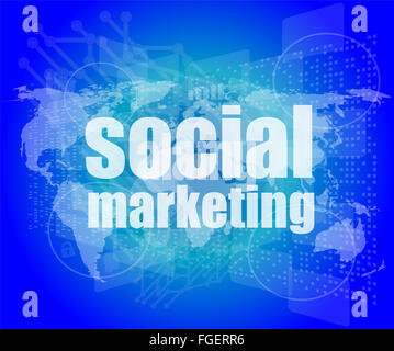 product retail cycle - digital touch screen interface Stock Photo