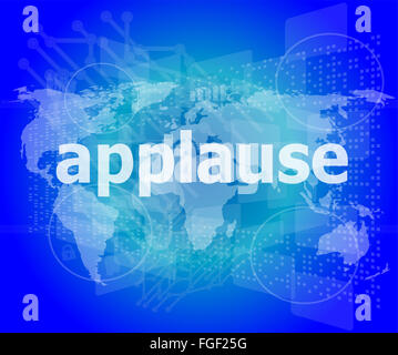 applause word poster concept. Financial support message design Stock Photo