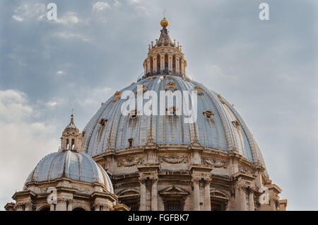 view of the dome in saint peter, vatican city Stock Photo