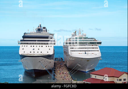 Grenada, St George Town, Outer Harbour, Cruise Liners, Caribbean, Stock Photo