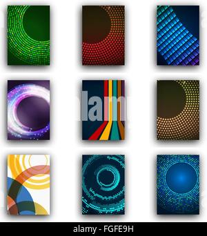 Templates. Design Set of Web, Mail, Brochures. Mobile, Technology, and Infographic Concept. Modern flat and line icons. SaaS, we Stock Vector