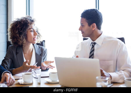Been Discussing Businesspeople having a discussion in conference room Stock Photo - Alamy