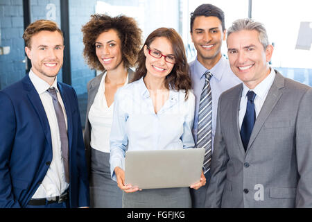 Portrait of happy business team Stock Photo