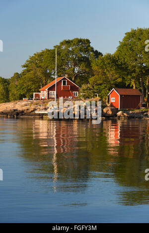 house red swedish traditional summer houses sweden timber oxide building alamy karlskrona island near summerhouse paint homes