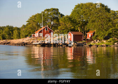 red house swedish traditional sweden summer houses oxide timber building alamy karlskrona island near