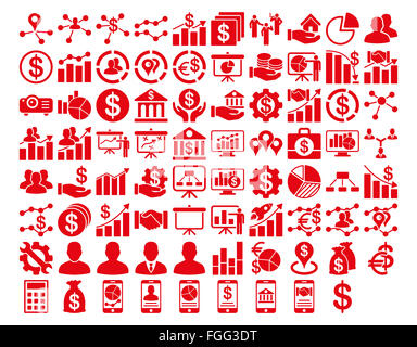 Business Icon Set Stock Photo