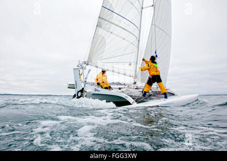 Trag sessi before the lantic Crossg  Lorient  Brittany to Sat-BarthelemyFrench West dies for Vcent Beauvarlet and Vcent Lant  a Stock Photo