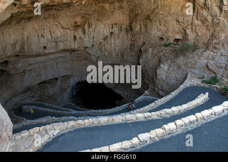 Main entrance to the underground caverns at Carlsbad Caverns National Park in New Mexico Stock Photo