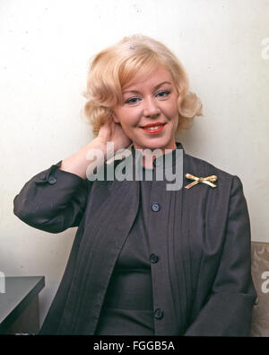 KATHY KIRBY (1938-2011) English pop singer while appearing on Ready, Steady, Go ! in 1964. Photo Tony Gale Stock Photo