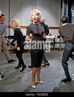 KATHY KIRBY (1938-2011) English pop singer on Ready, Steady, Go ! in 1964. Photo Tony Gale Stock Photo