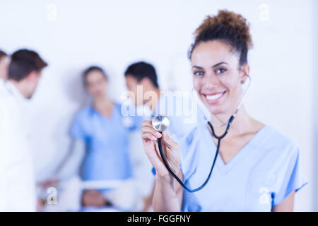Doctors standing with arms crossed Stock Photo