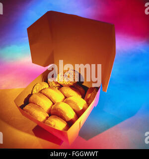 assorted donuts in paper box Stock Photo - Alamy