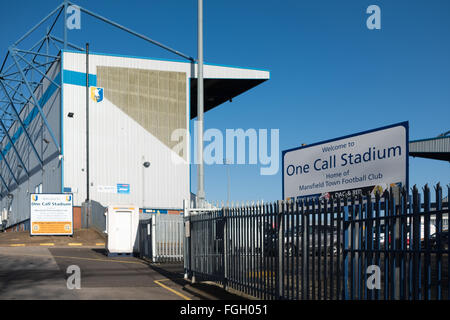 Mansfield Town Football Club One Call Stadium,Nottinghamshire,UK. Stock Photo