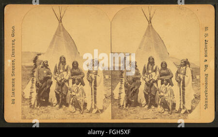 Ute chiefs, by Jackson, William Henry, 1843-1942 Stock Photo