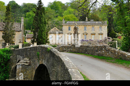 Bridge over the river Frome at Iford Manor near Bath, UK. Stock Photo