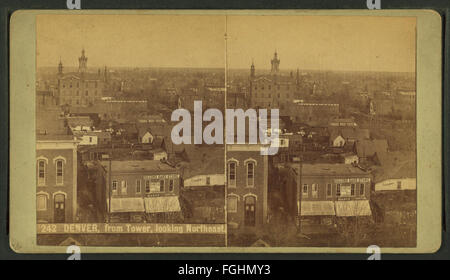 Denver, from Tower, looking north-east, by Weitfle, Charles, 1836-1921 Stock Photo