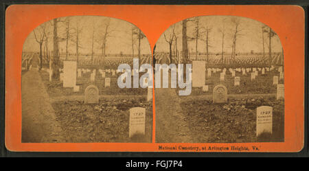 National cemetery at Arlington Heights, Va, from Robert N. Dennis collection of stereoscopic views Stock Photo