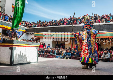 Cham Dancer in monastery arena Stock Photo