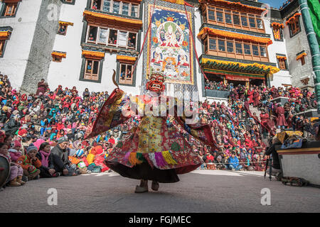 Cham Dancer in monastery arena Stock Photo