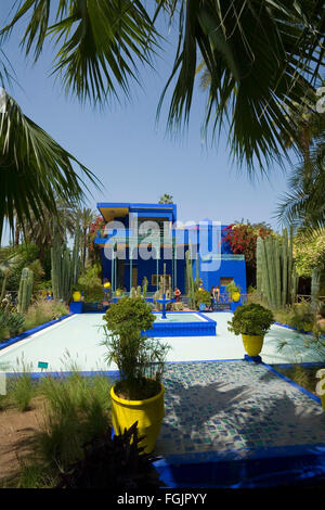 The beautiful Jardins Majorelle  in Marrakech Morocco Stock Photo