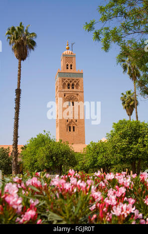 La Koutoubia Mosque in Marrakech . Morocco Stock Photo