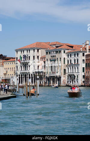 Grand canal near Rialto Bridge in Venice Stock Photo