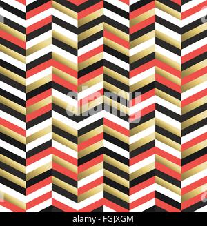 Colorful vintage seamless pattern in gold, hipster geometry background. EPS10 vector. Stock Vector
