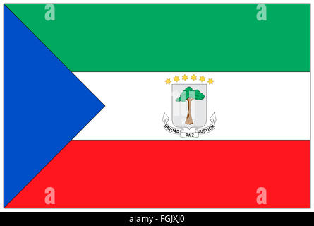 Fahne: Aequatorial Guinea/ flag: Equatorial Guinea. Stock Photo