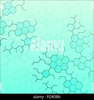 Ten cells of different sizes interconnected. Concept communications Vector illustration EPS10 Stock Vector