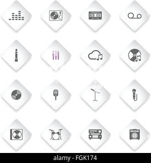 Music simply icons Stock Vector