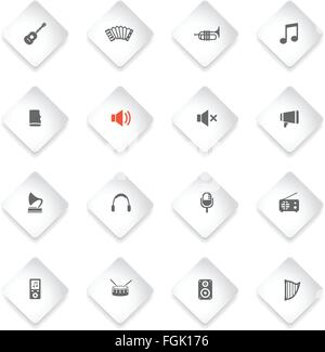 Music simply icons Stock Vector