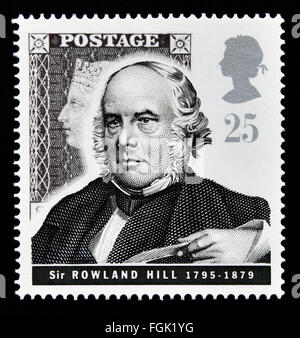 Postage stamp. Great Britain. Queen Elizabeth II. 1995. Pioneers of Communications. Sir Rowland Hill 1795-1879. Stock Photo
