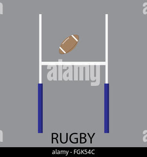 Rugby sport icon flat. Rugby ball, football and soccer, sports and  rugby scrum and game american, competition team, equipment Stock Photo