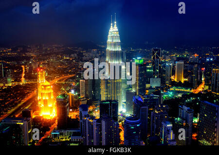 Skyline of Kuala Lumpur, Malaysia Stock Photo