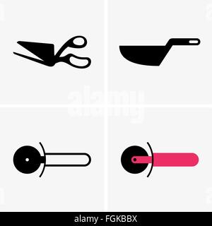 Pizza cutters Stock Vector