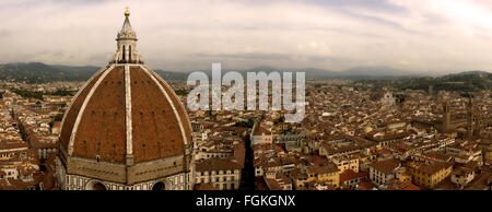 Panorama of Florence in Italy with the Duomo Stock Photo