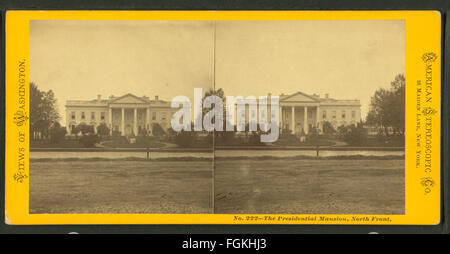 The Presidential Mansion, North Front, by American Stereoscopic Company (New York) Stock Photo