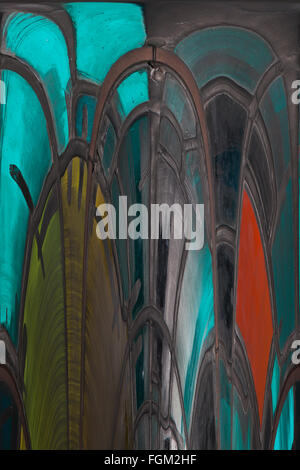Coventry Cathedral Baptistry window, single pane. Stock Photo