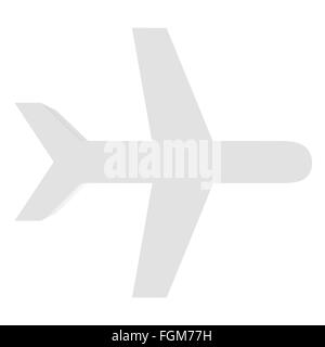 Airplane isolated on white background. 3d rendering close-up Stock Photo