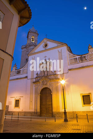 Cordoba - The church Iglesia de San Andres at dusk with the late baroque portal. Stock Photo