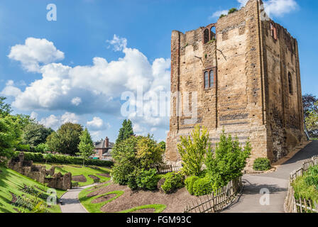 The keep of Guildford Castle, Surrey, England Stock Photo