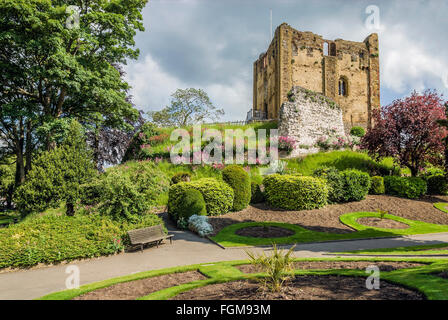 The keep of Guildford Castle, Surrey, England Stock Photo